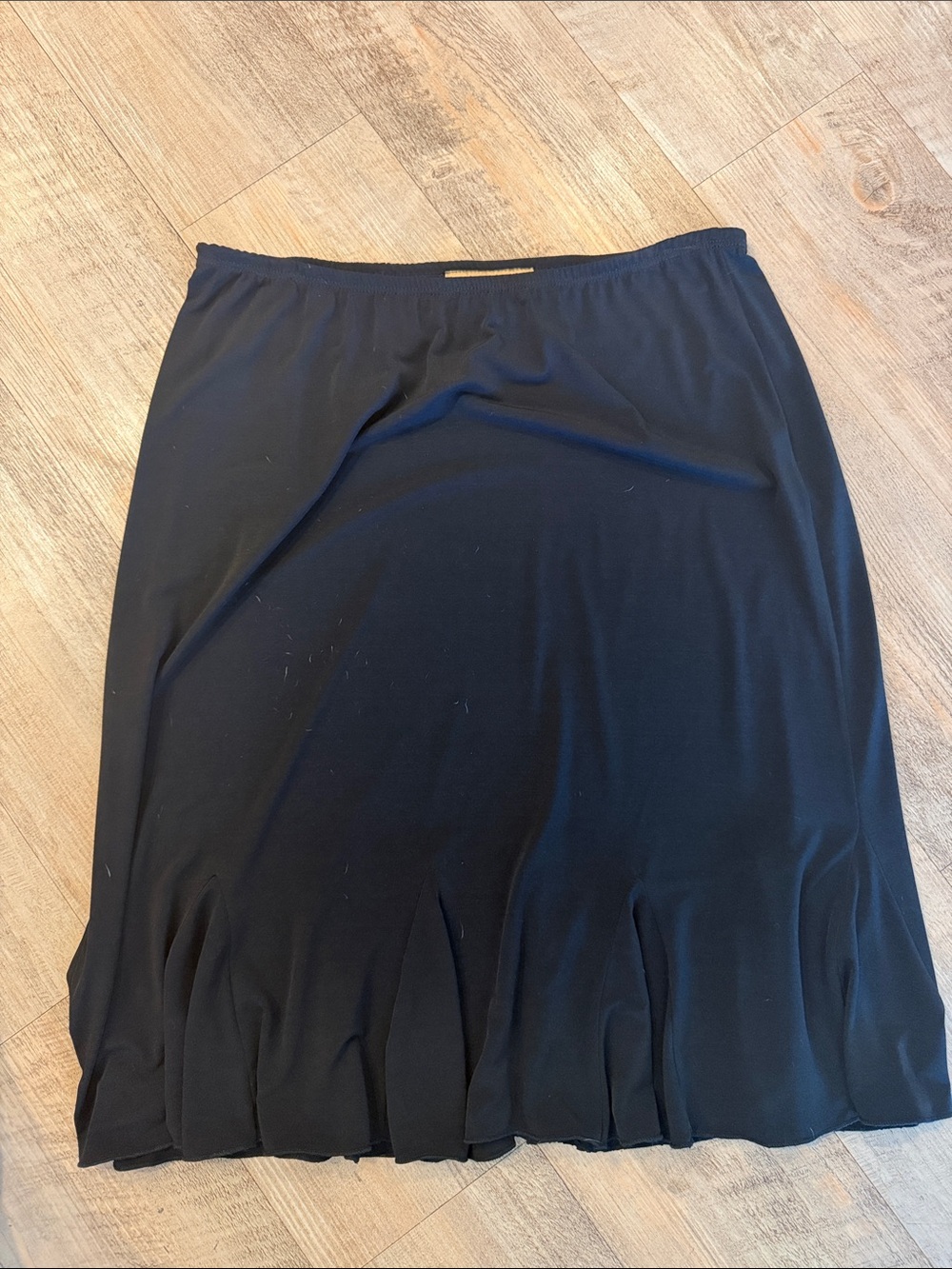 Notations Black Midi Skirt with Pleated Hem